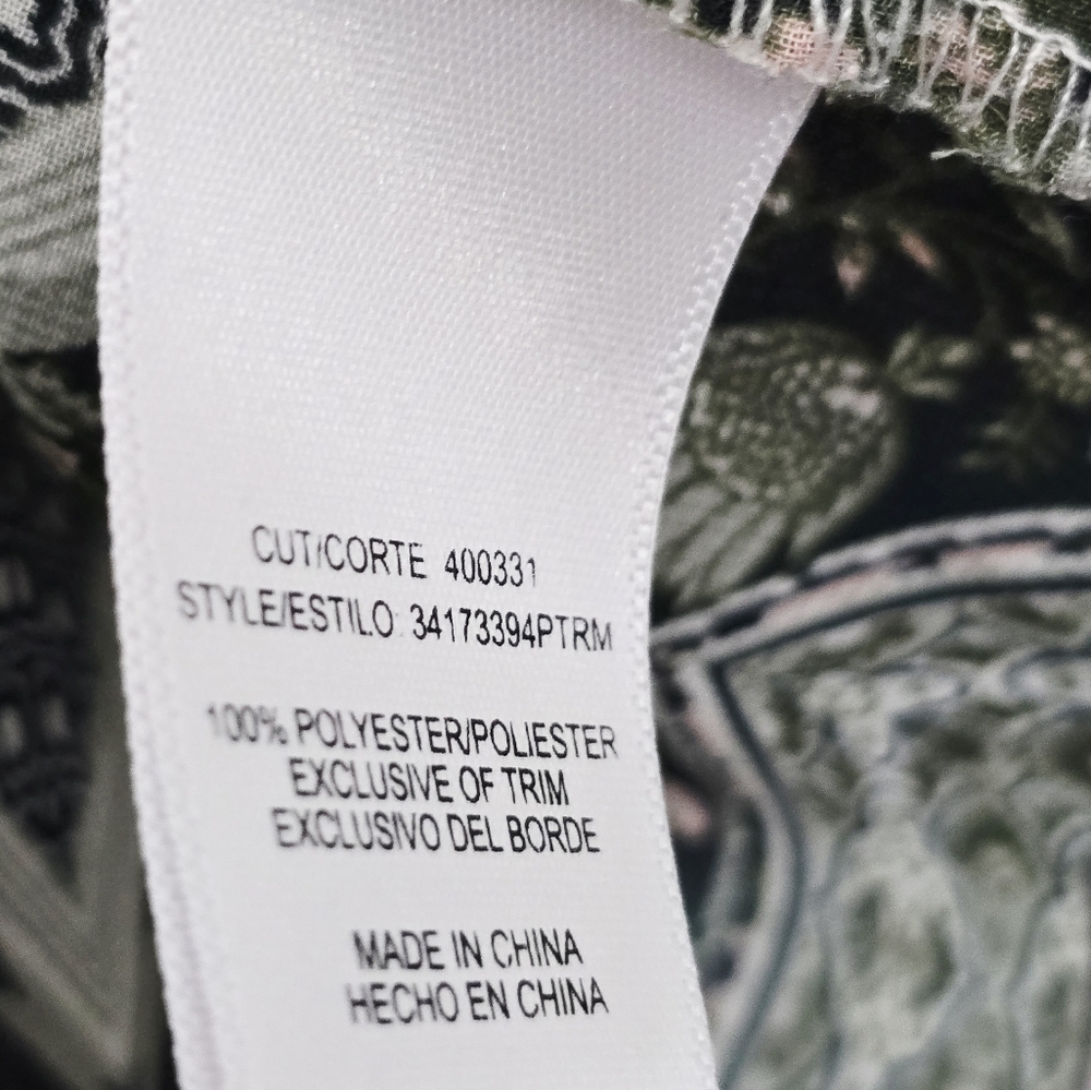 HeartSoul Half Sleeve - Green, Cream, Brown Blouse - Picture 8 of 8